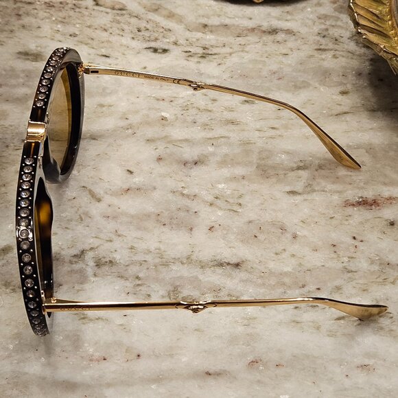 RARE GUCCI HOLLYWOOD FOREVER FOLDING AVIATOR EMBELLISHED CRYSTAL SUNGLASSES main image 9
